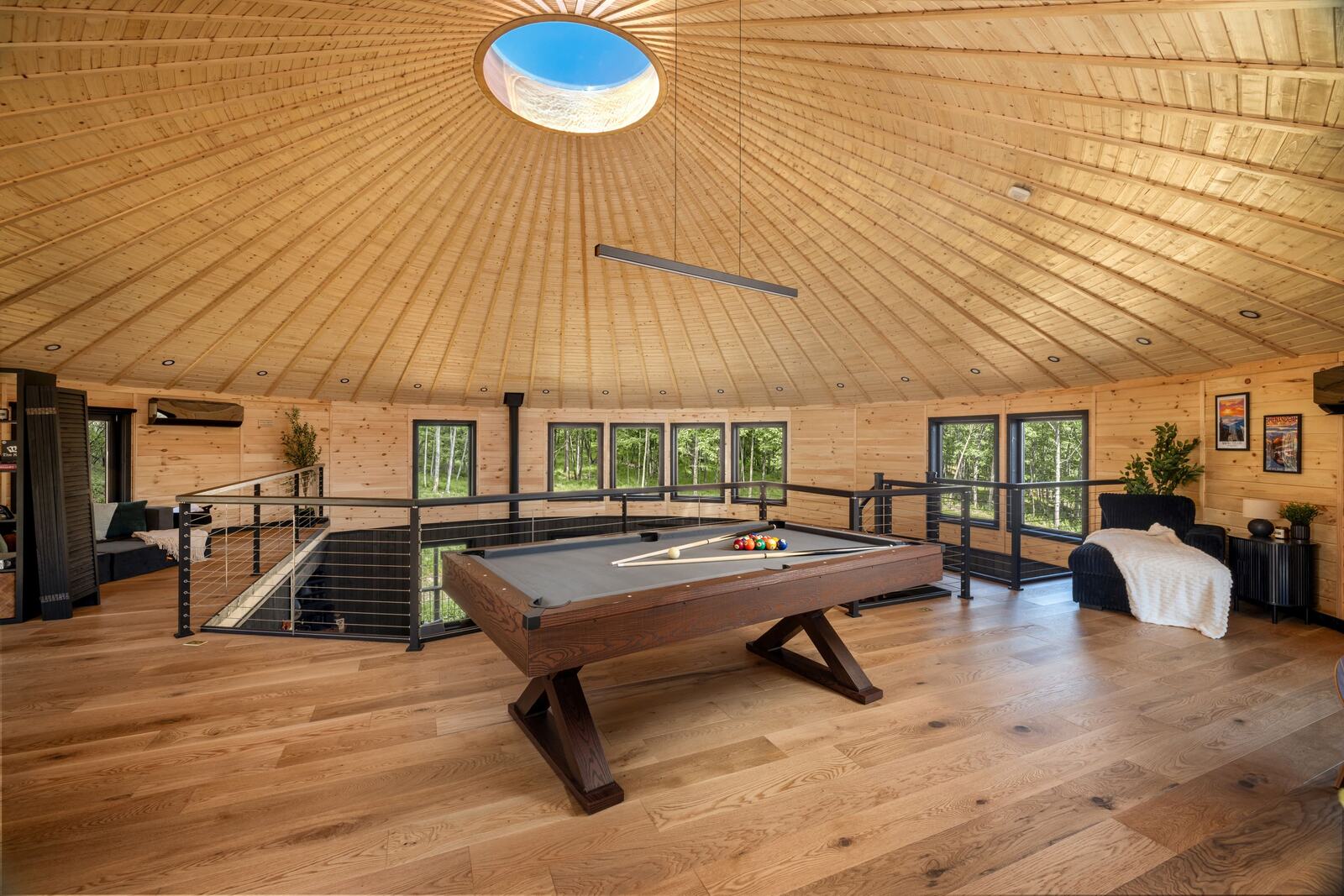 The loft, with a pool table